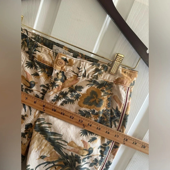 CHINO by Anthropologie Birds of Paradise Pants Size 28 Tuxedo Stripe Neutral - Picture 12 of 14